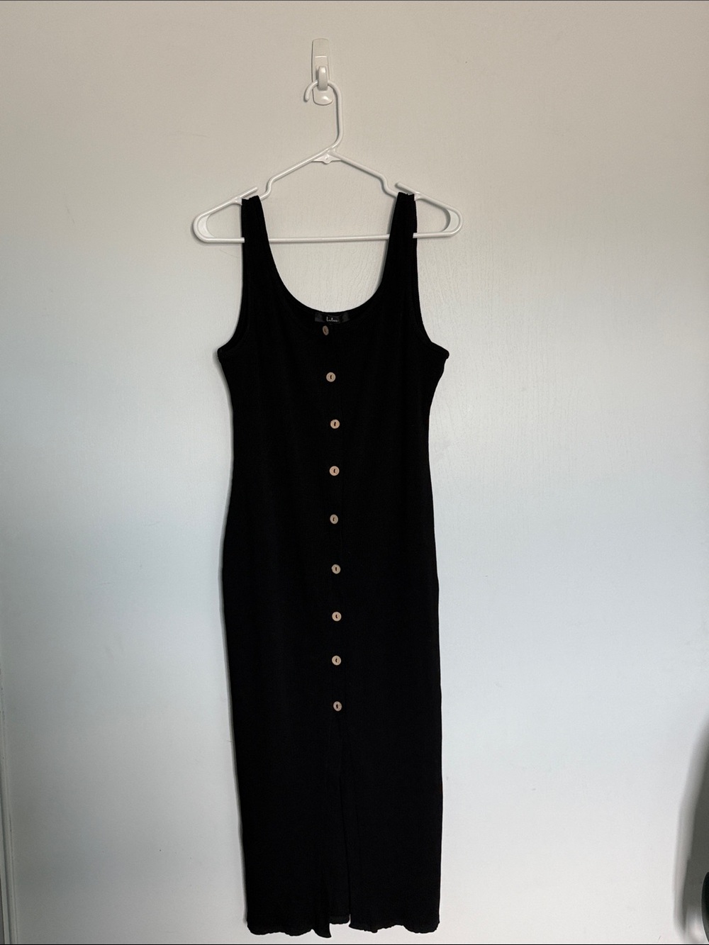 Lulus black button front sleeveless dress | Sz XL